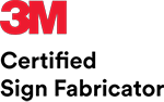 red 3M "Certified Sign Fabricator" logo